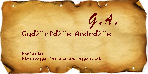 Gyárfás András névjegykártya